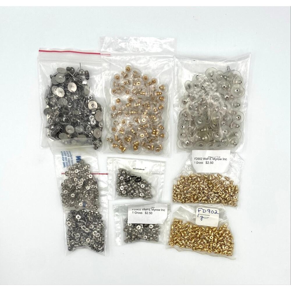 Earring Backings Jewelry Making Lot Comfort Stud Backs Flat Pad Earring Posts